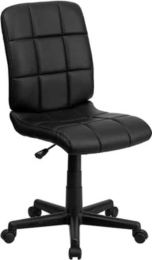 Flash Furniture Mid-Back Black Quilted Vinyl Swivel Task Office Chair